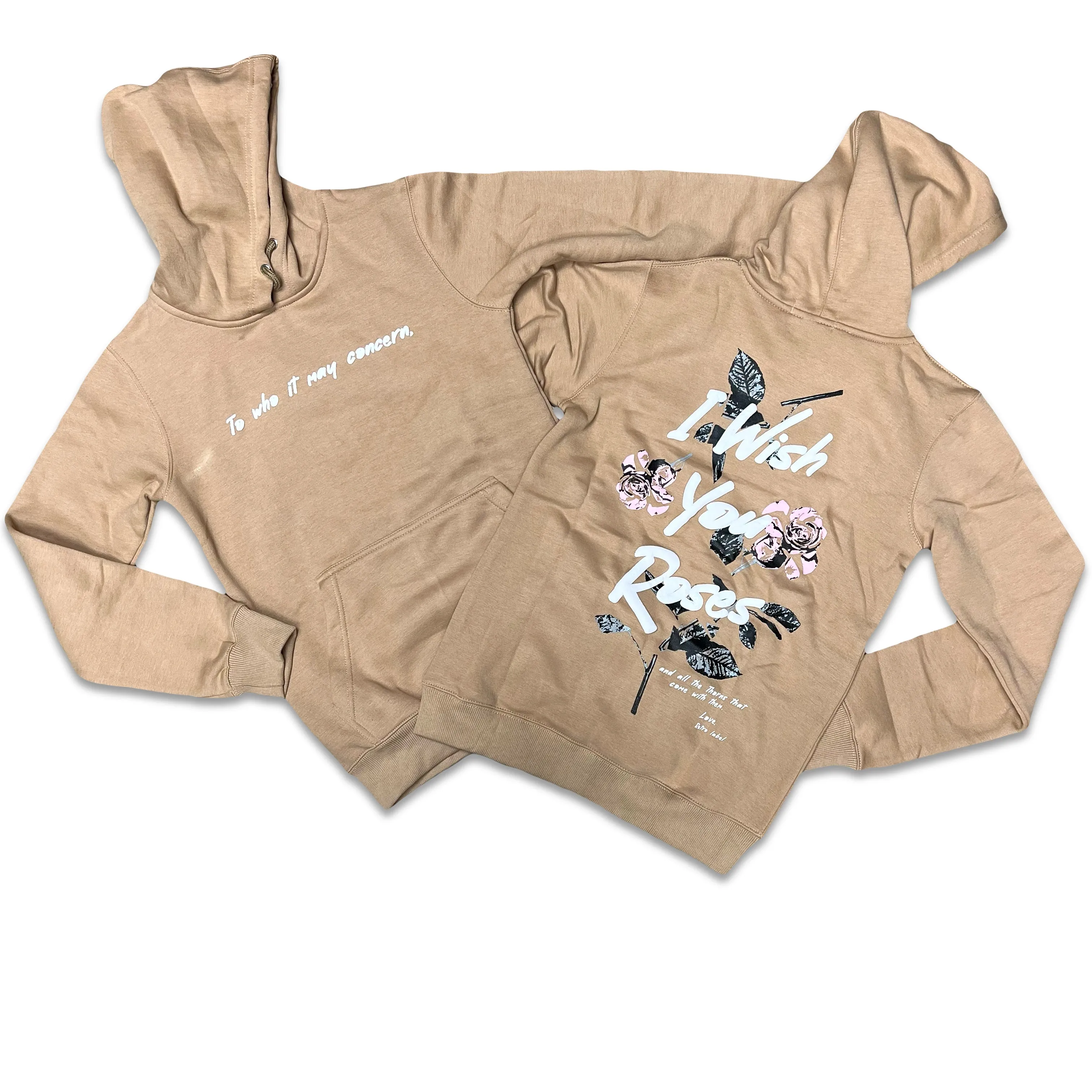 RETRO LABEL Wish you Roses HOODIE (RETRO 2 LOW SEERSUCKER)
