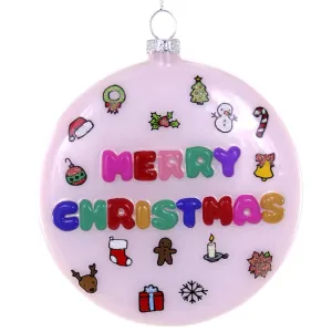 Retro Merry Christmas Ornament