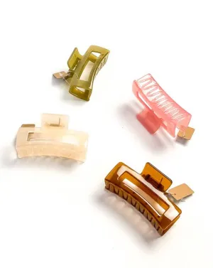 Retro Rainbow Assorted Claw Clips