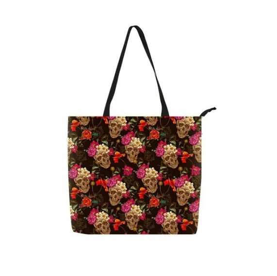 Retro Skull Tote Bag