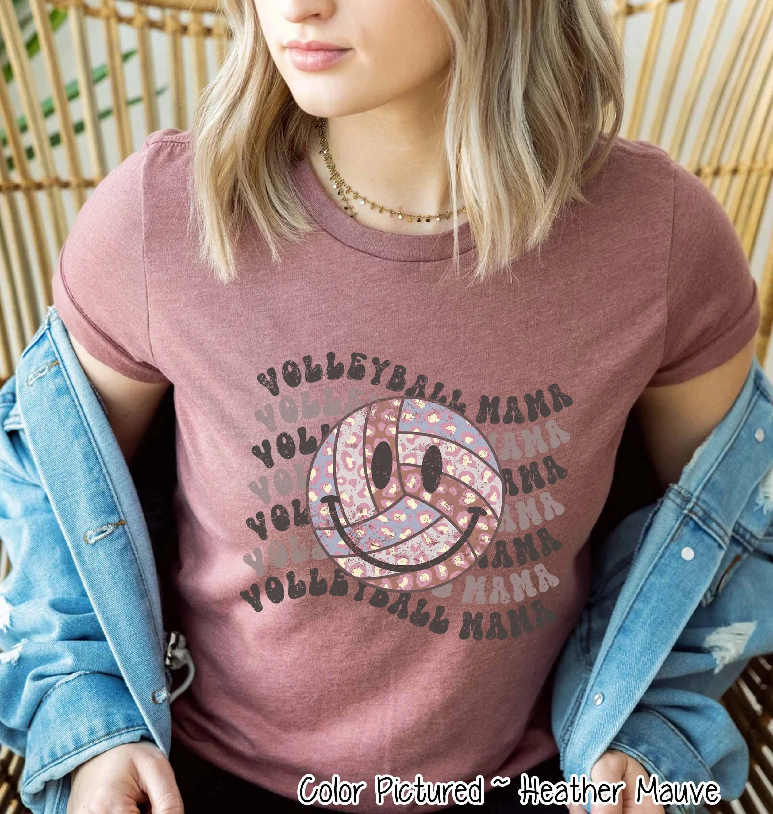 Retro Smile Volleyball Mama Tee