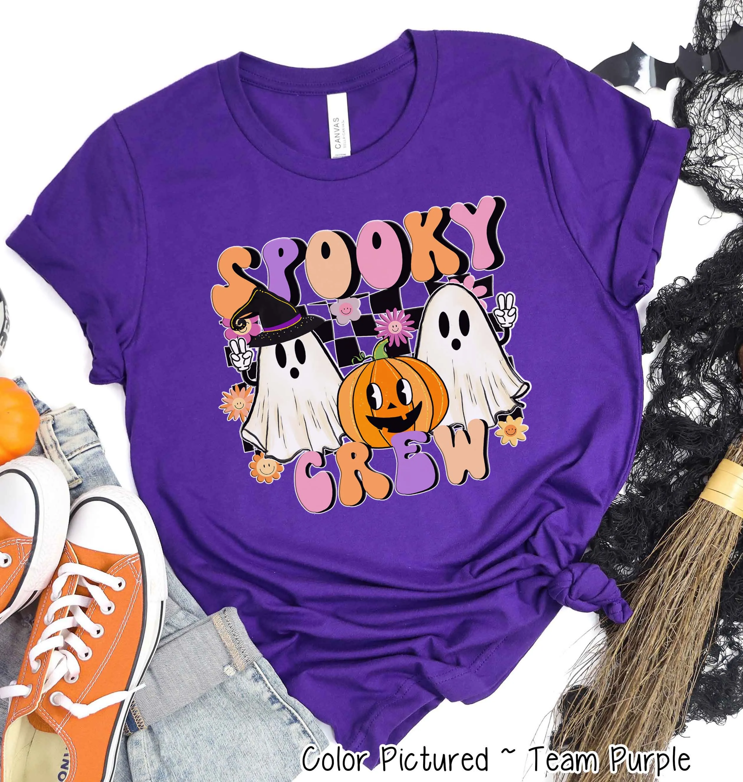 Retro Spooky Crew Halloween Tee