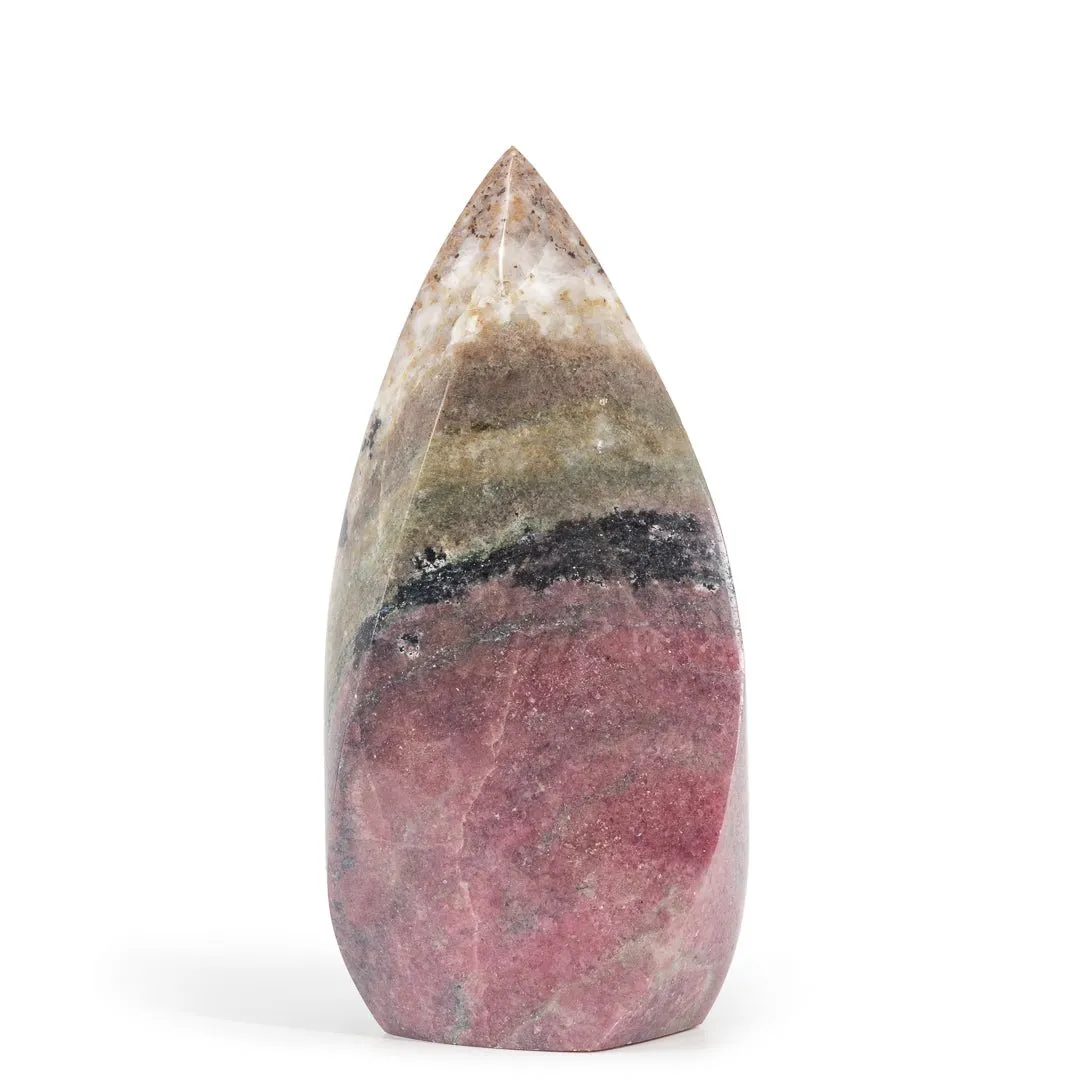 Rhodonite 6.25 Inch 2.17lb Polished Free Form Crystal - Brazil