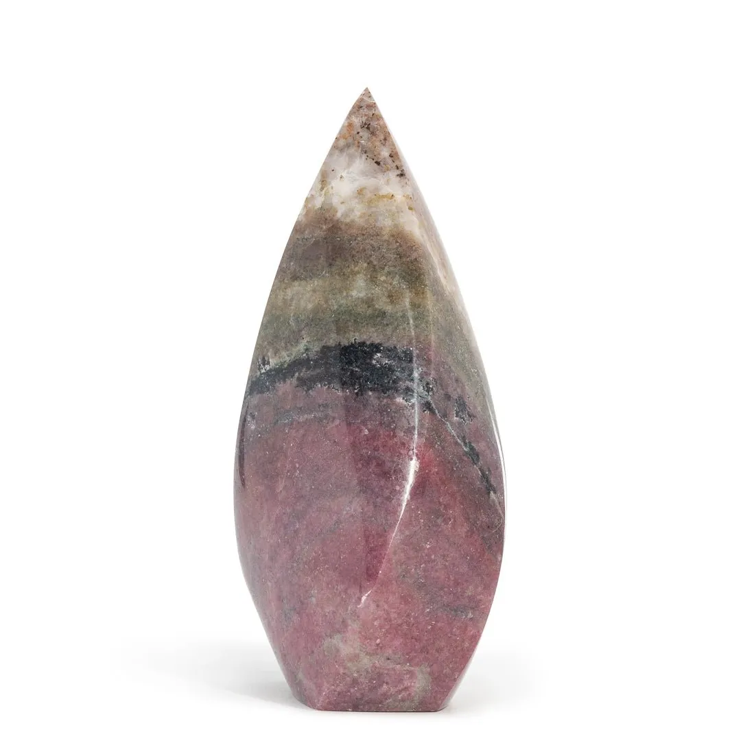 Rhodonite 6.25 Inch 2.17lb Polished Free Form Crystal - Brazil