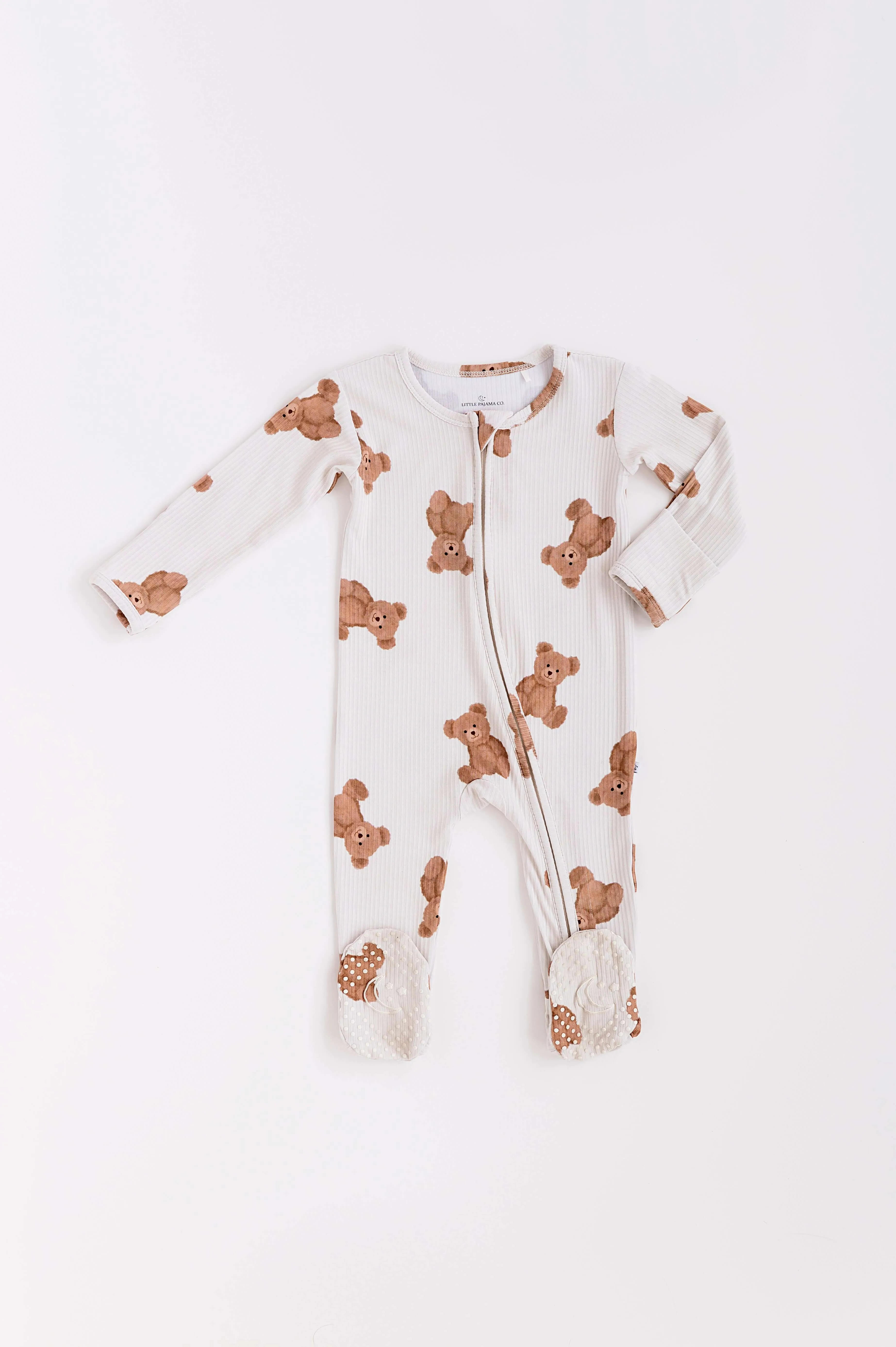 Ribbed Bear Footed Onesie