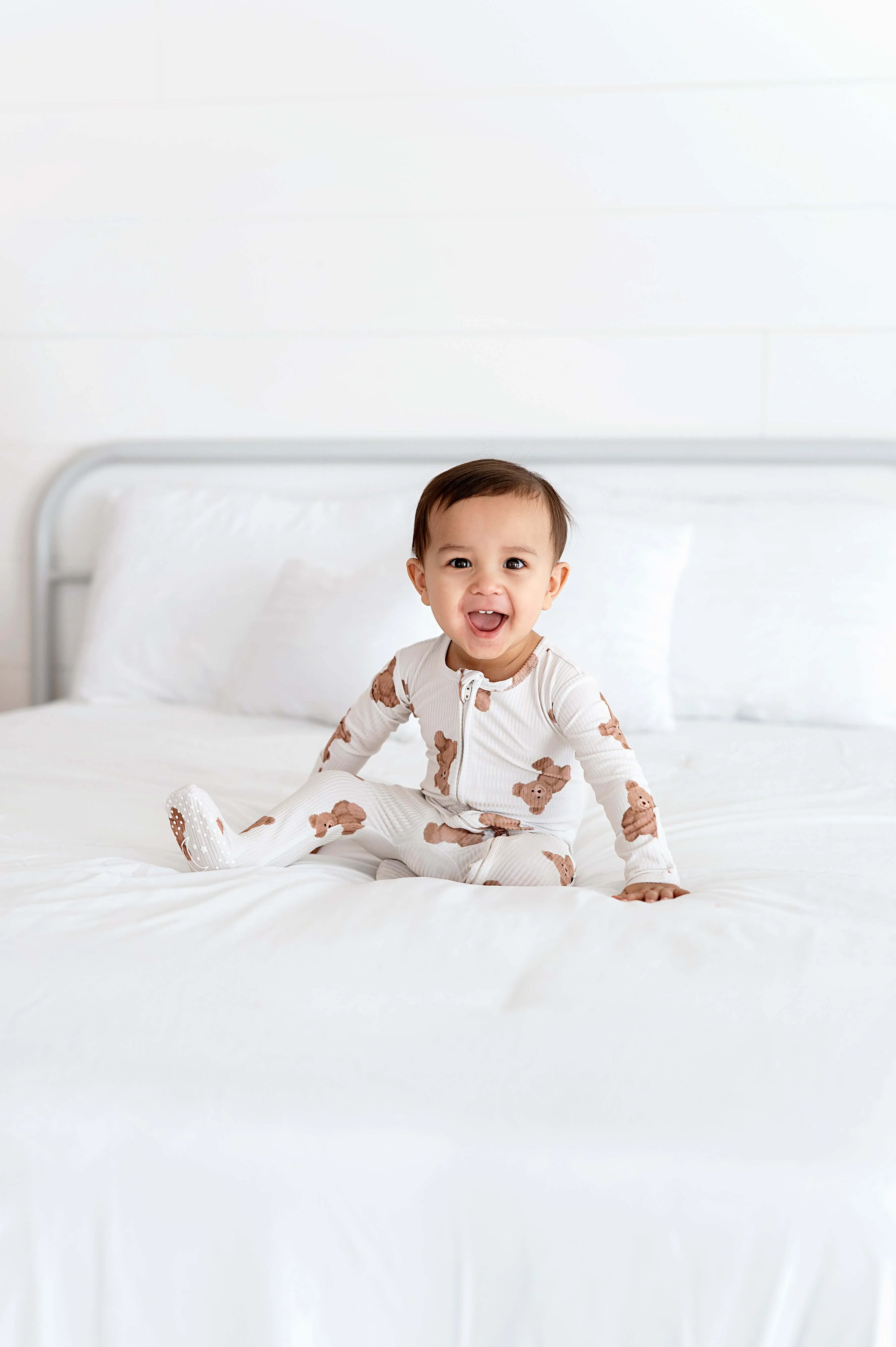 Ribbed Bear Footed Onesie