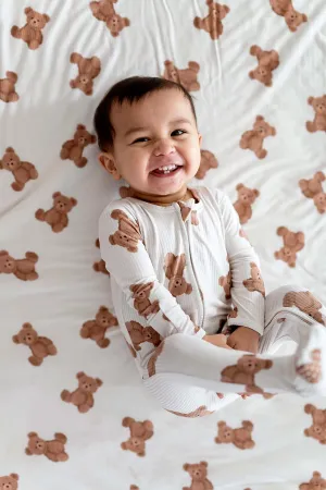 Ribbed Bear Footed Onesie