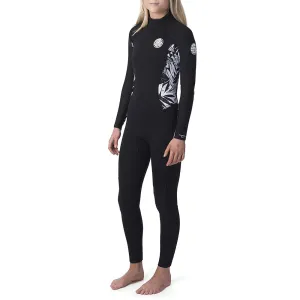Rip Curl Womens Dawn Patrol 3/2mm Back Zip Wetsuit - Black/Black