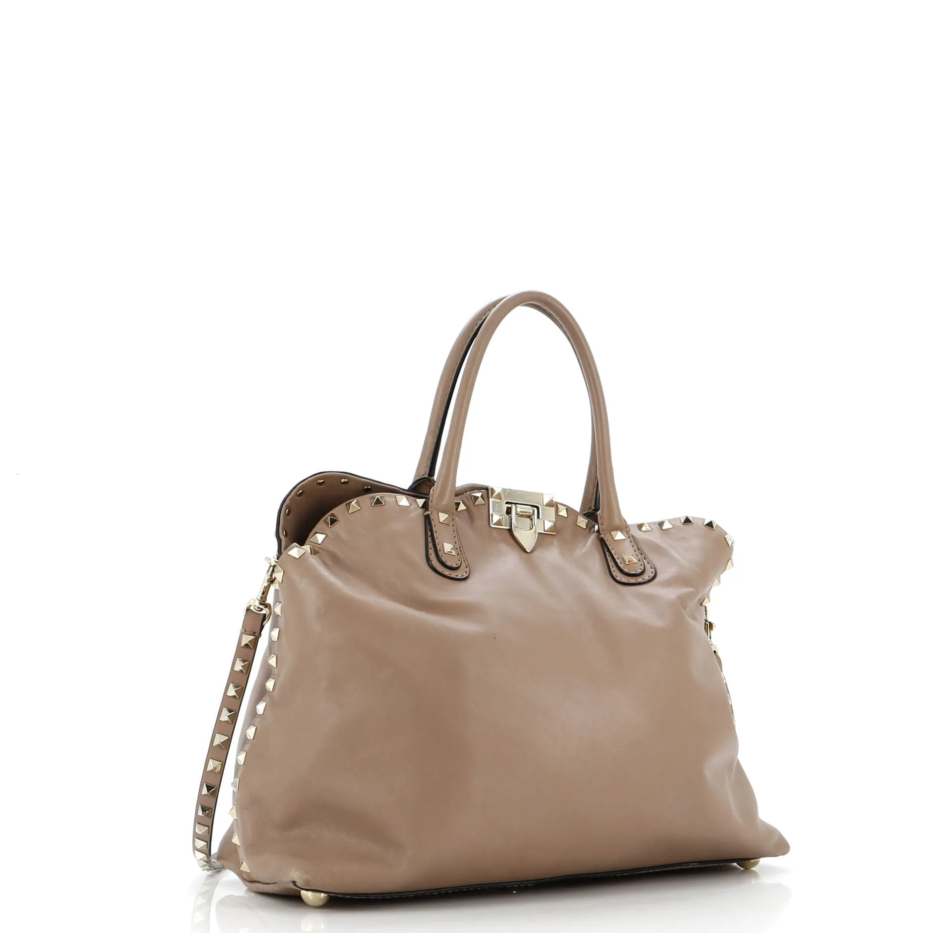 Rockstud Convertible Dome Satchel Leather