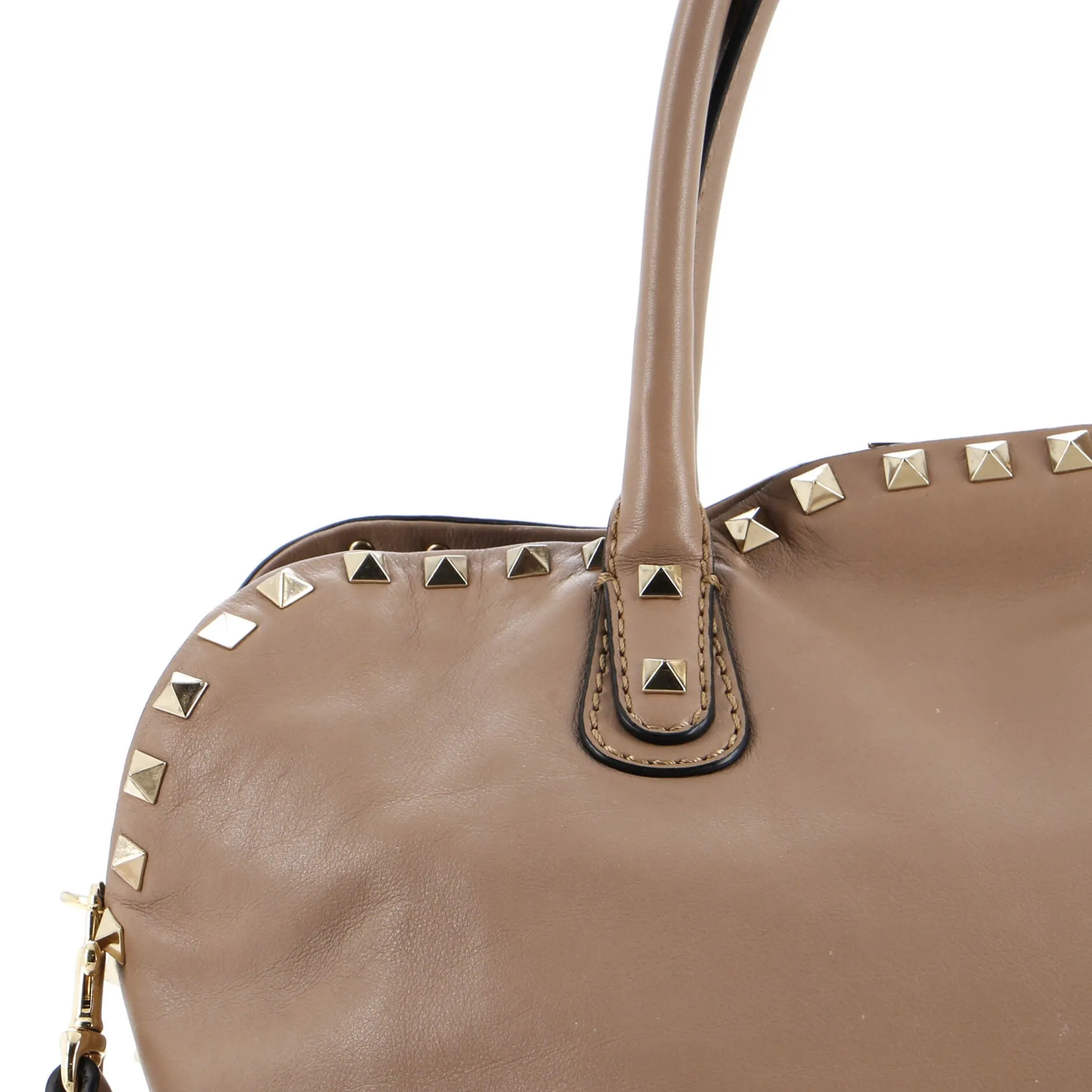 Rockstud Convertible Dome Satchel Leather