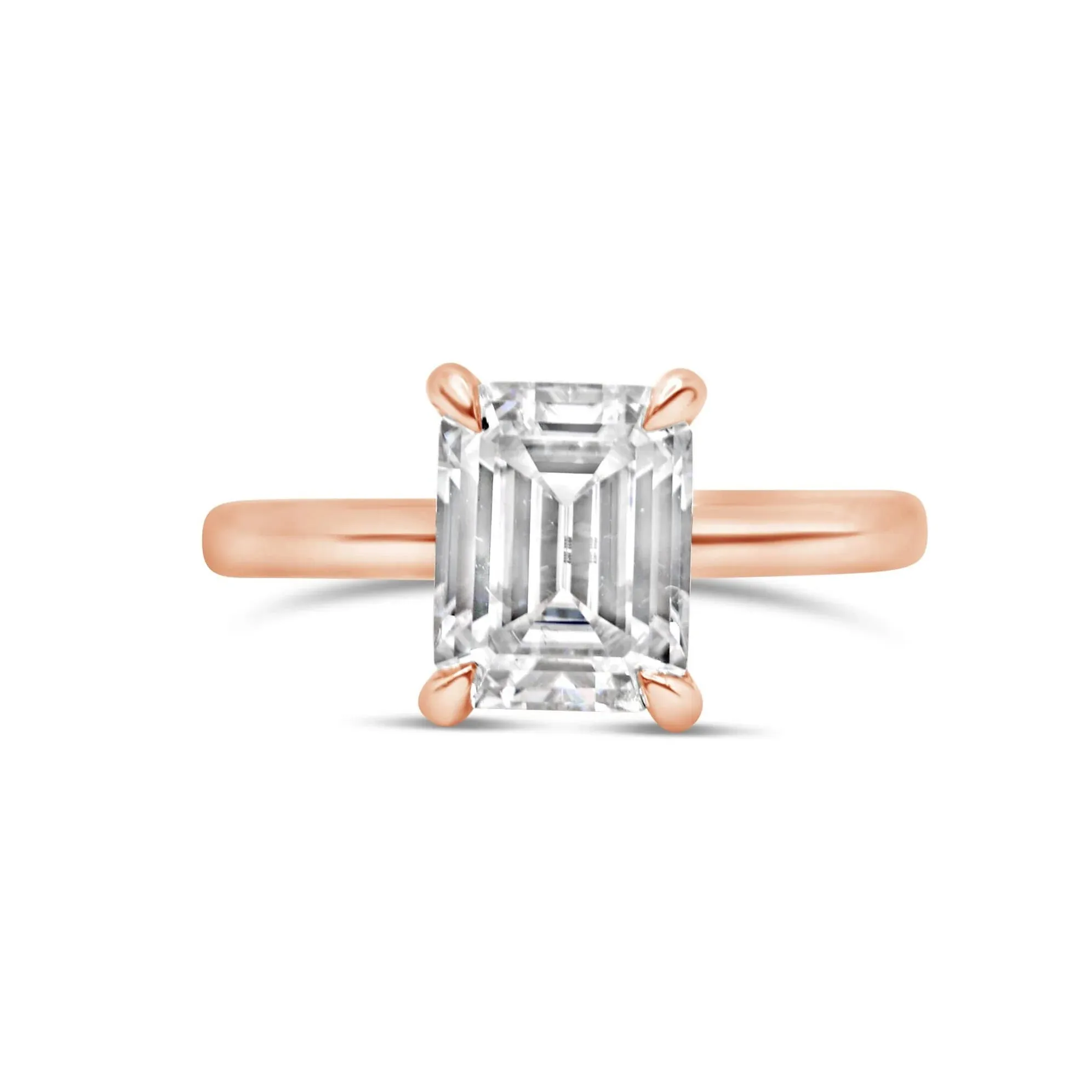 Rose Emerald Engagement Ring Setting
