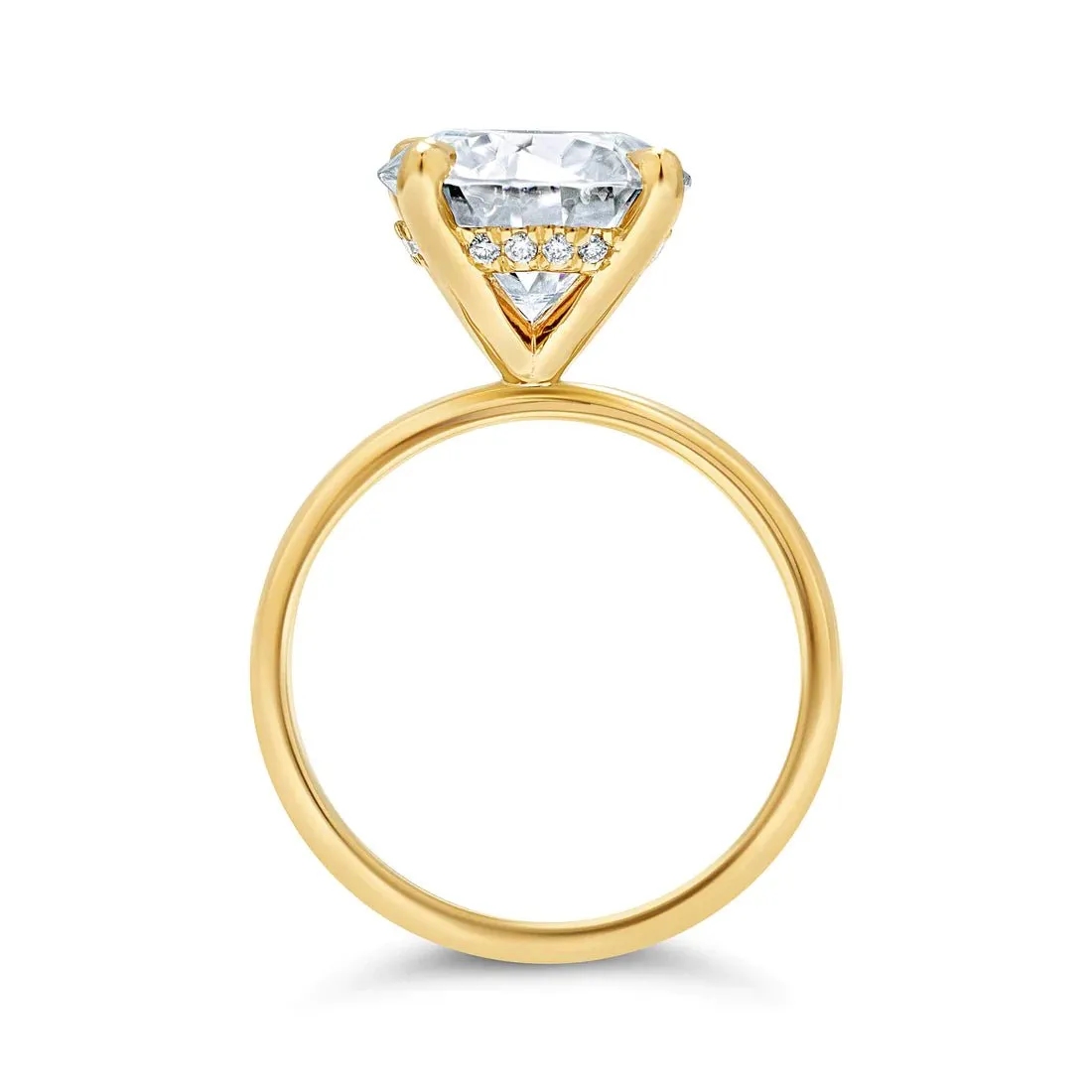Rose Round Engagement Ring Setting