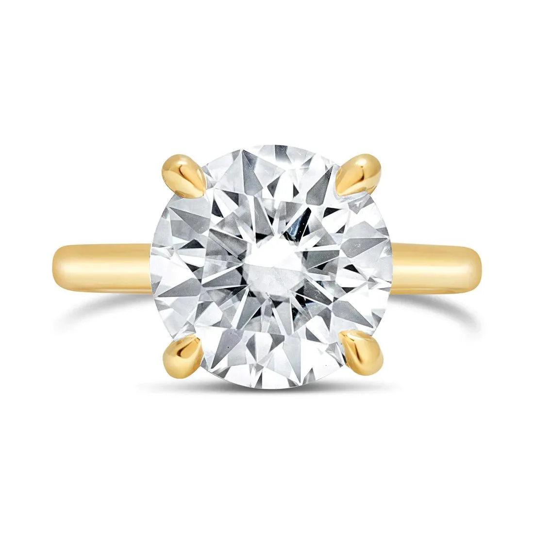 Rose Round Engagement Ring Setting