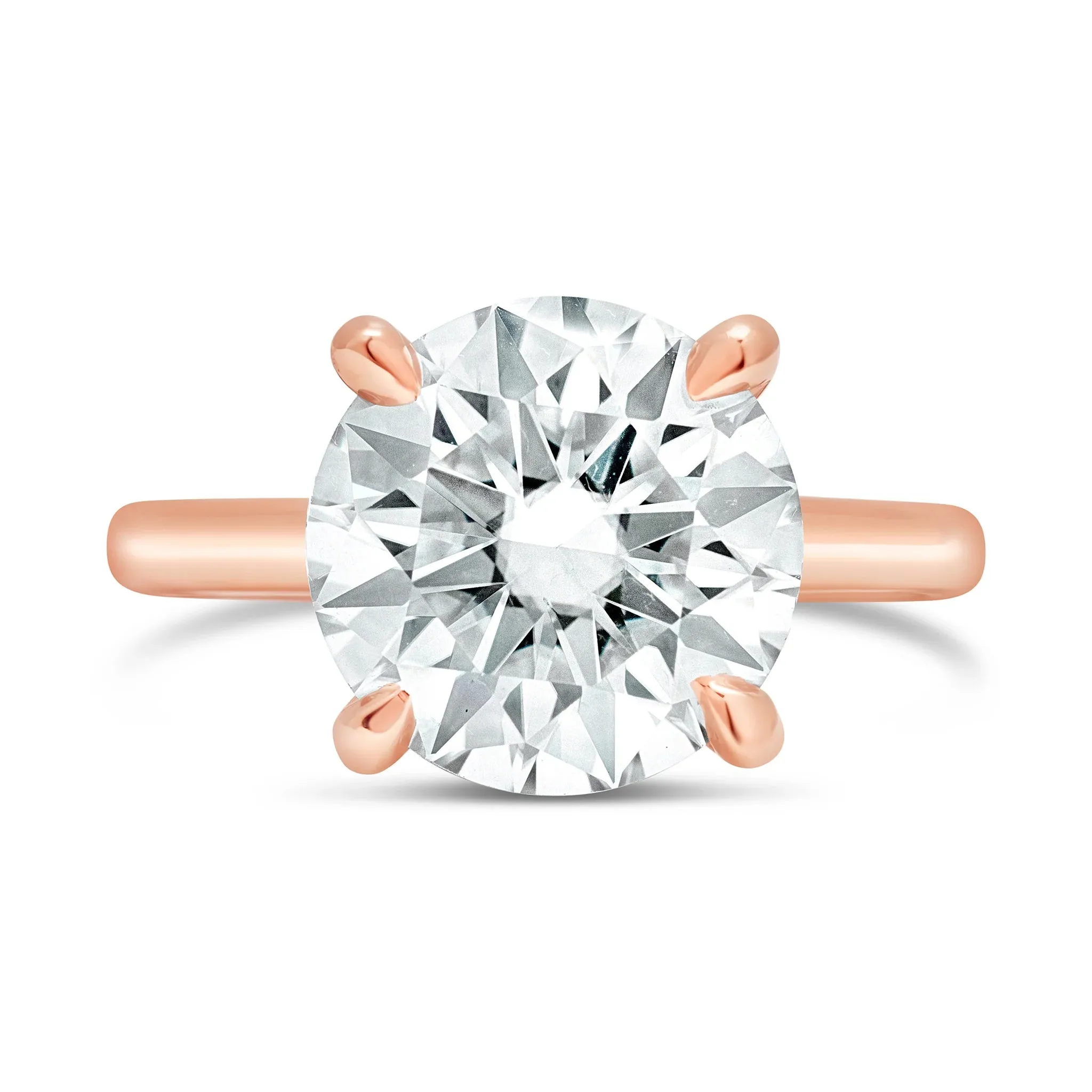 Rose Round Engagement Ring Setting