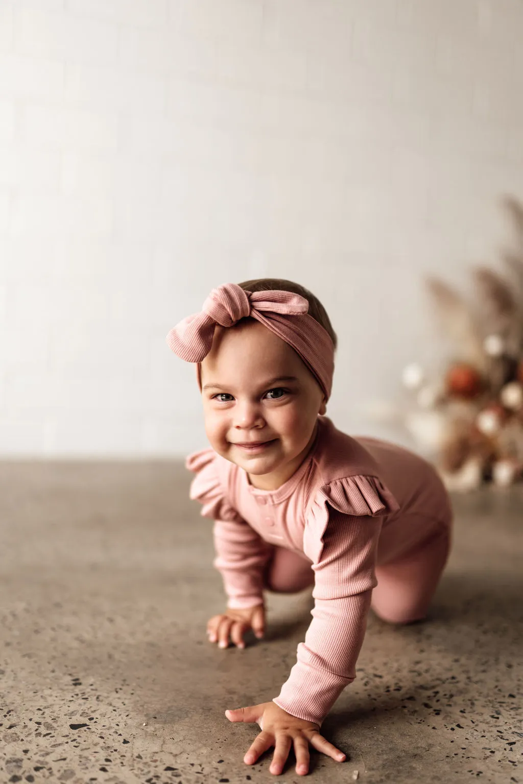 Rose Ruffle Zip Growsuit