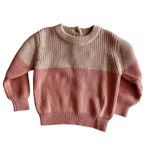 Rose Tan Colorblock Sweater