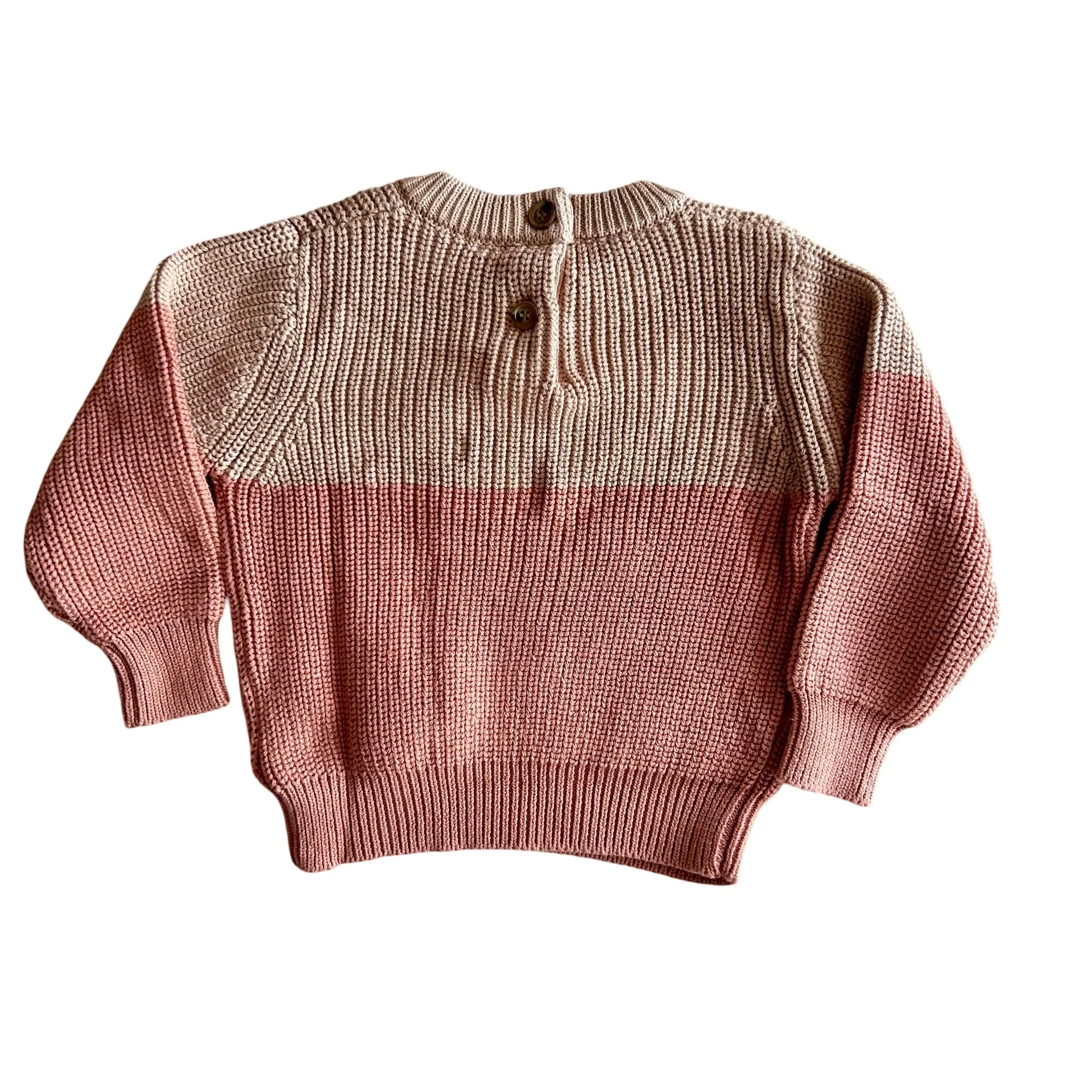 Rose Tan Colorblock Sweater