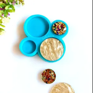 Round charms silicone mold / Molde de silicón para círculos