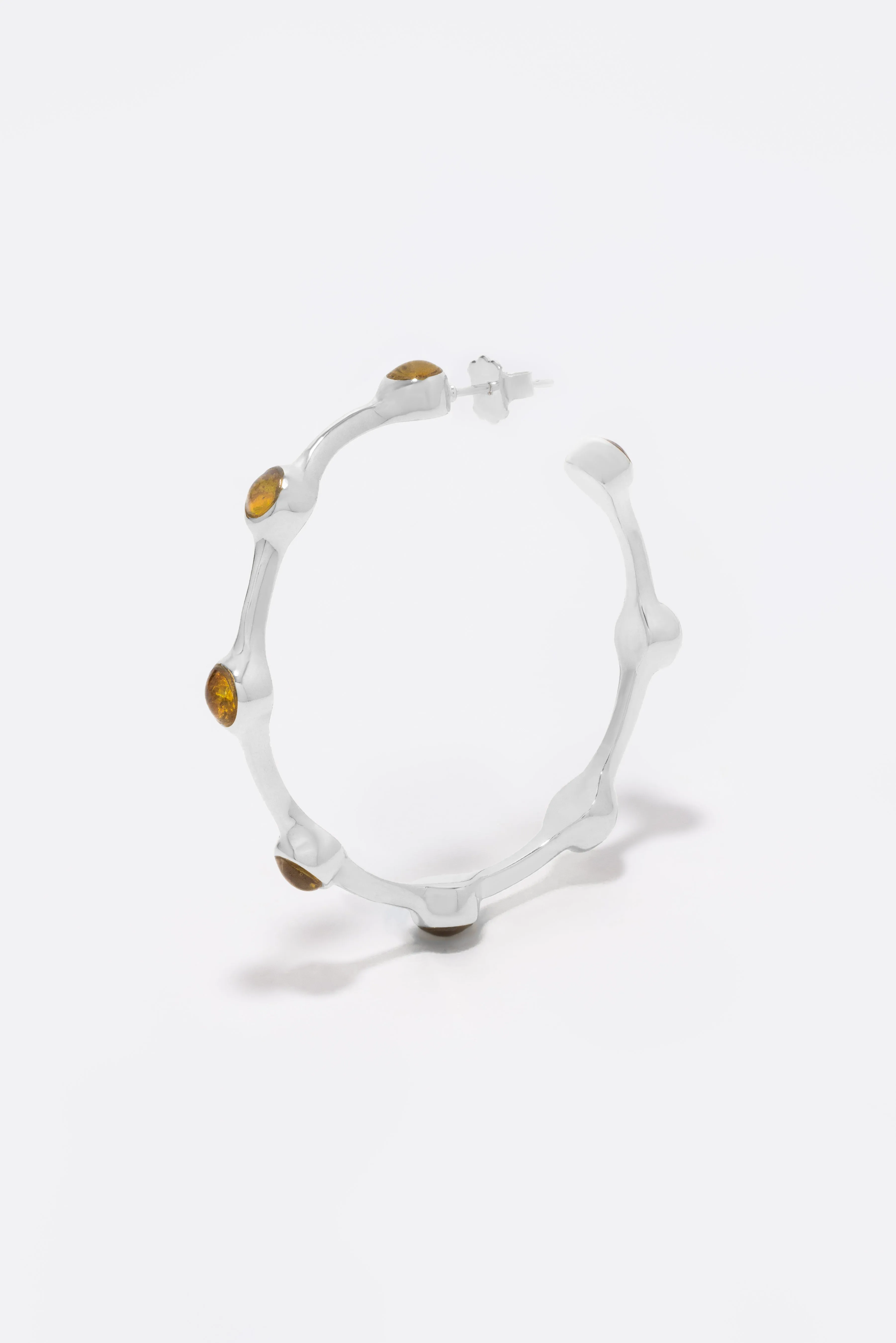 Round Of Blues 1.5" Hoops - Amber