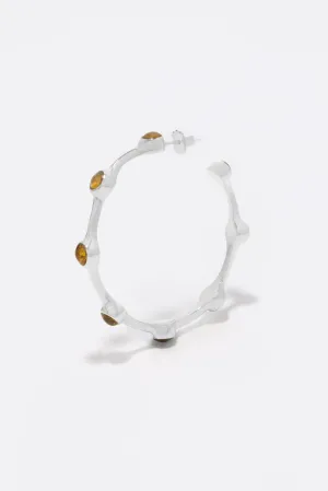 Round Of Blues 1.5" Hoops - Amber