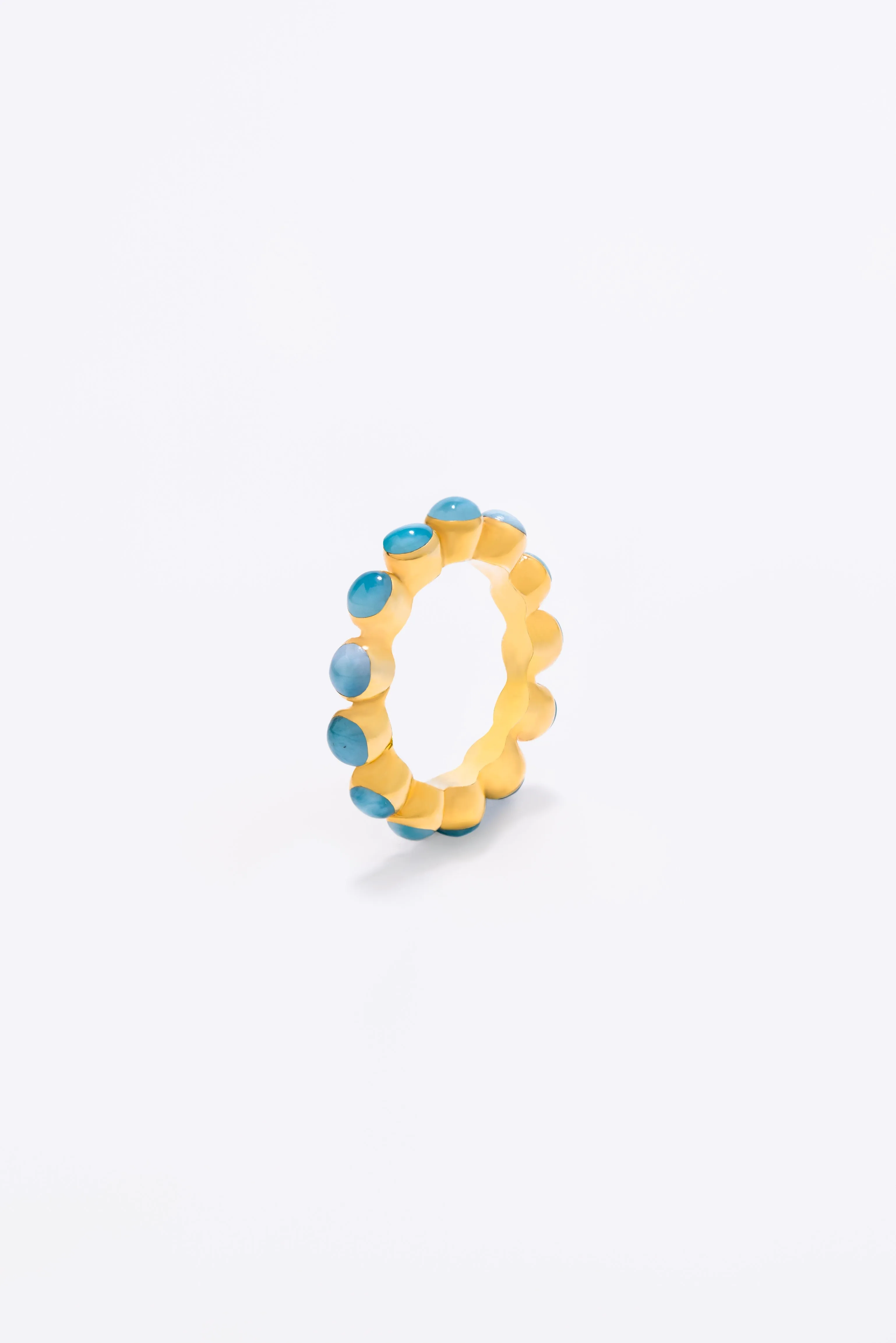 Round Of Blues Ring - Larimar