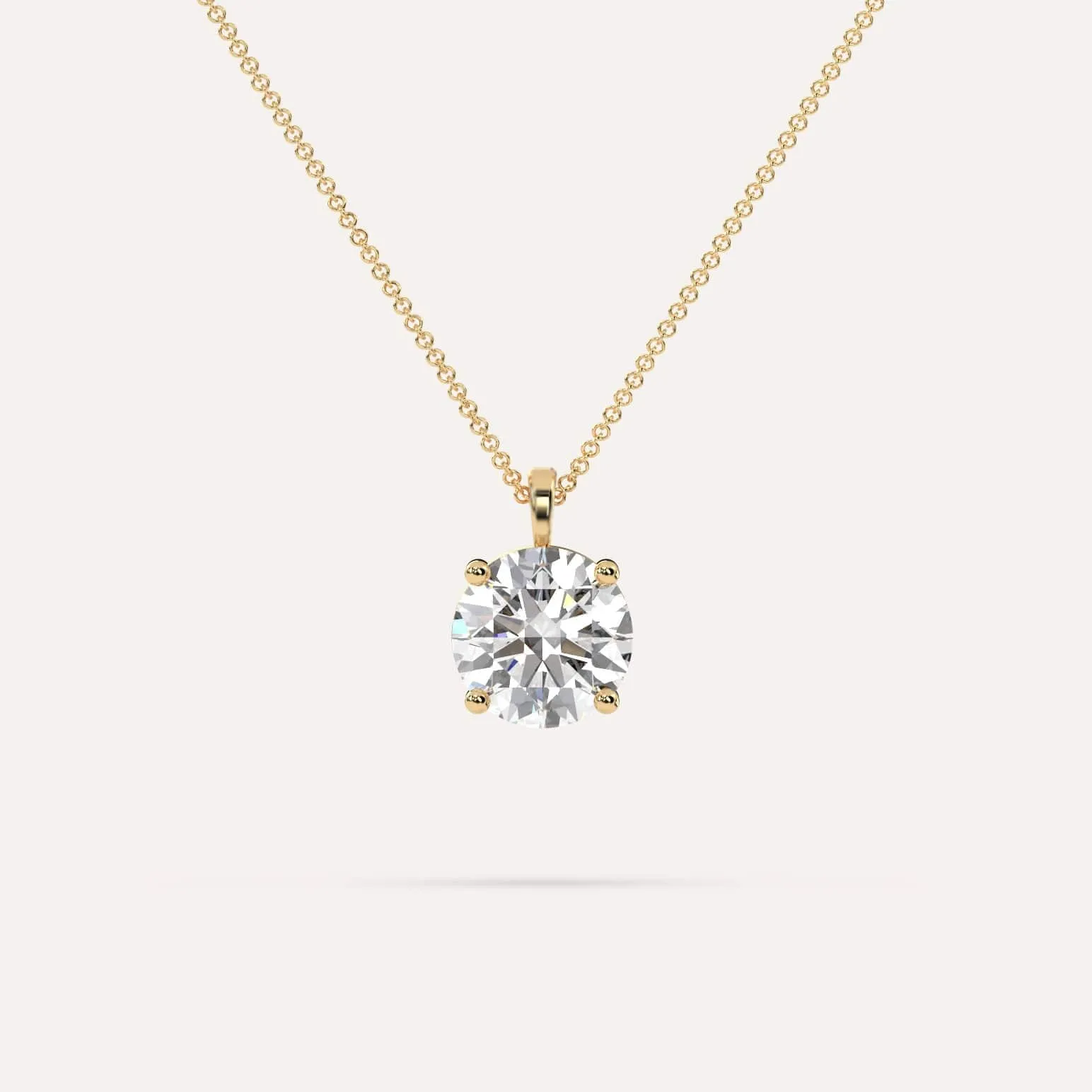 Round Pendant Diamond Necklace Setting