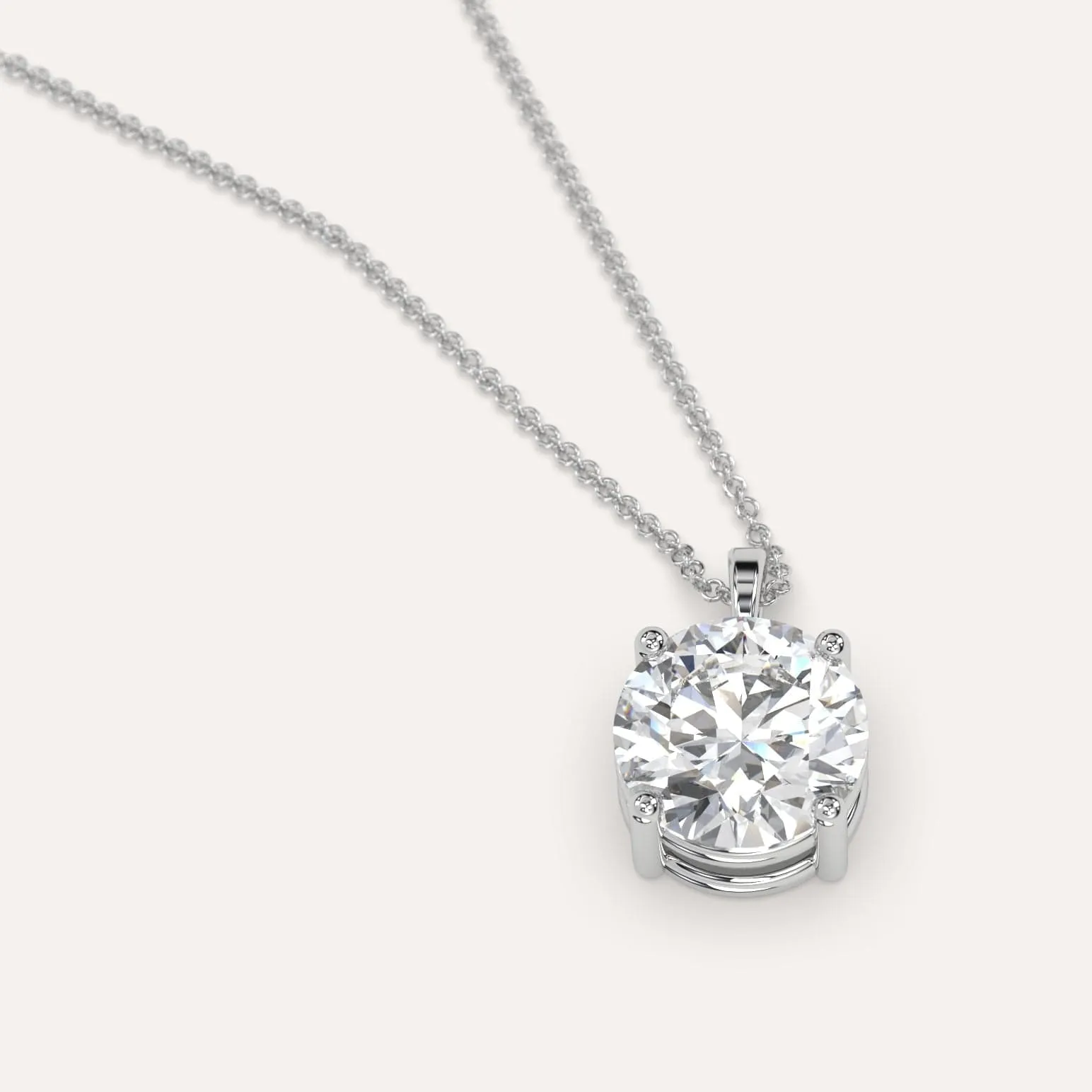 Round Pendant Diamond Necklace Setting