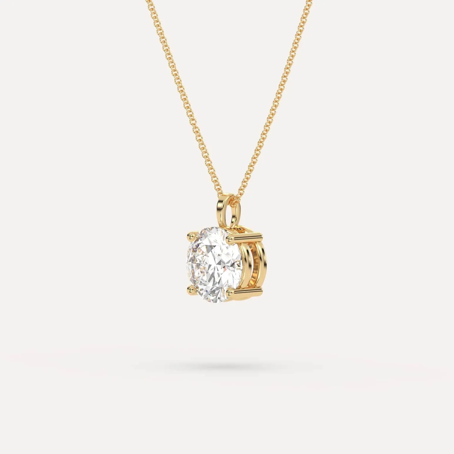 Round Pendant Diamond Necklace Setting