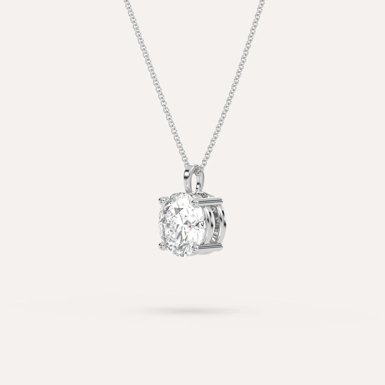 Round Pendant Diamond Necklace Setting