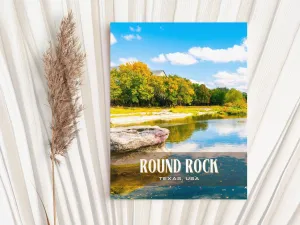 Round Rock Retro Wall Art, Texas, USA