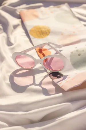 Rounded Oval Retro Style Sunglasses