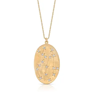 Sagittarius Astrology Necklace in Yellow Gold