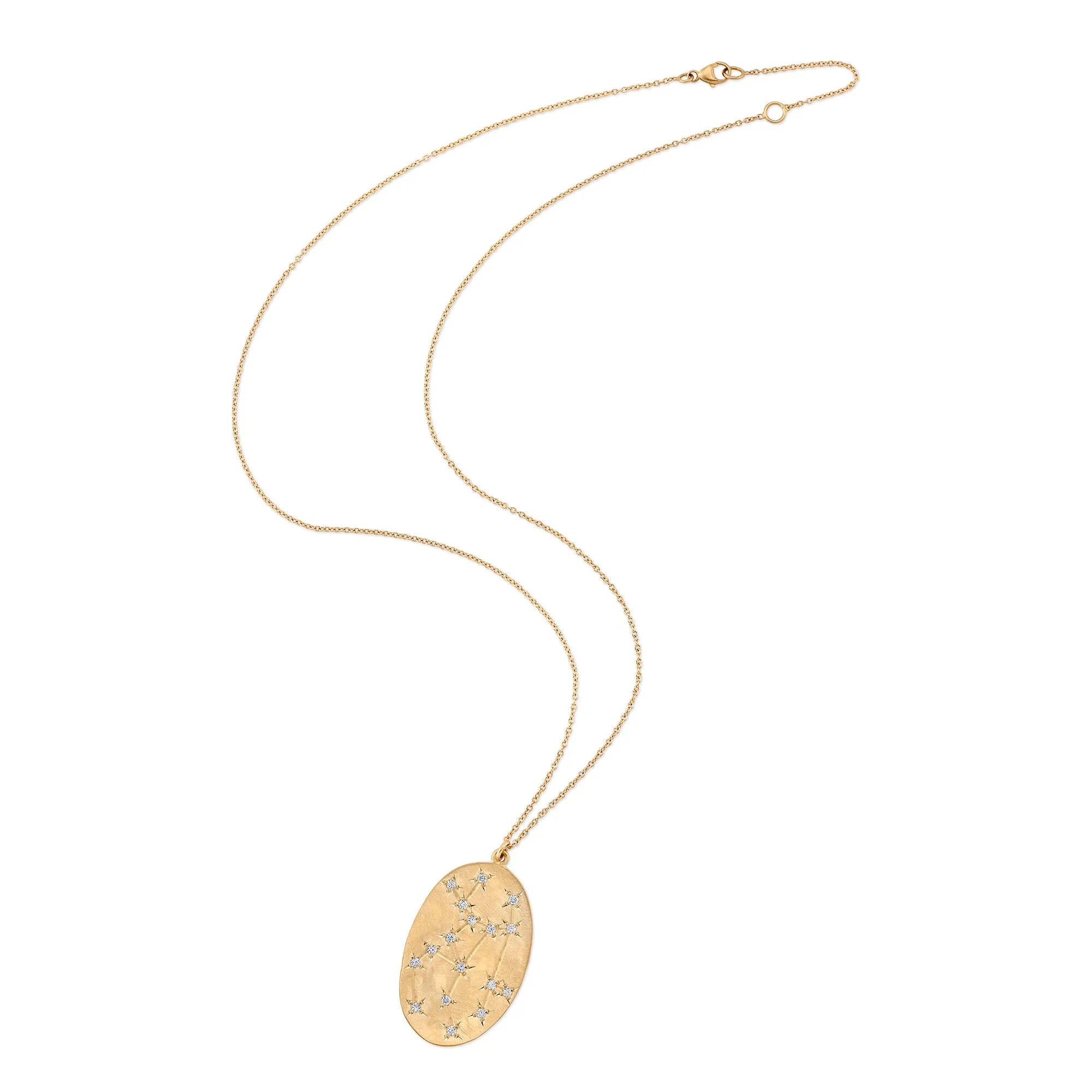 Sagittarius Astrology Necklace in Yellow Gold