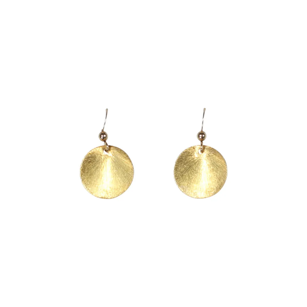 SALE - Brushed Disc Earrings