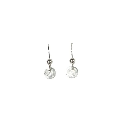 SALE - Brushed Disc Earrings