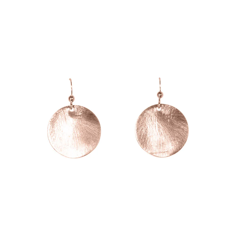 SALE - Brushed Disc Earrings