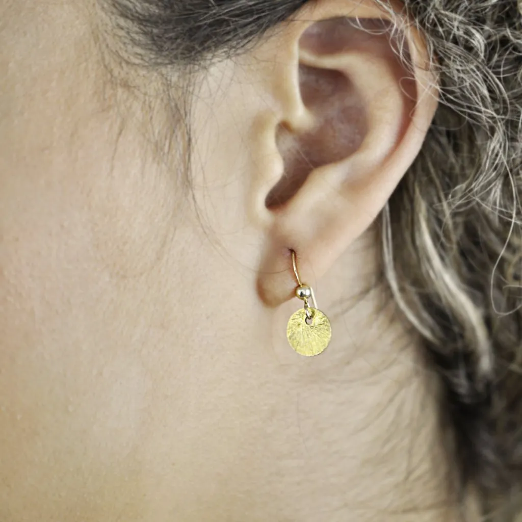 SALE - Brushed Disc Earrings
