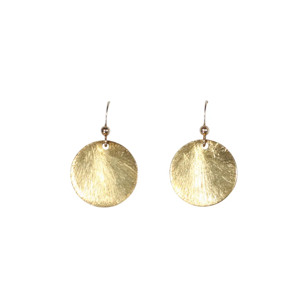 SALE - Brushed Disc Earrings