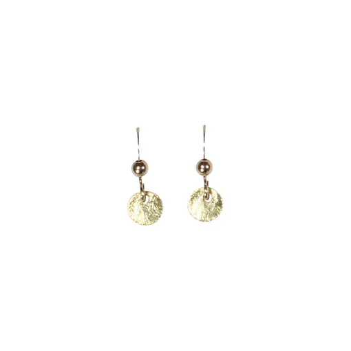 SALE - Brushed Disc Earrings