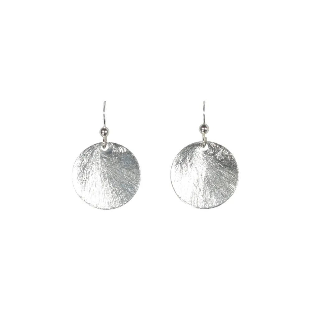 SALE - Brushed Disc Earrings