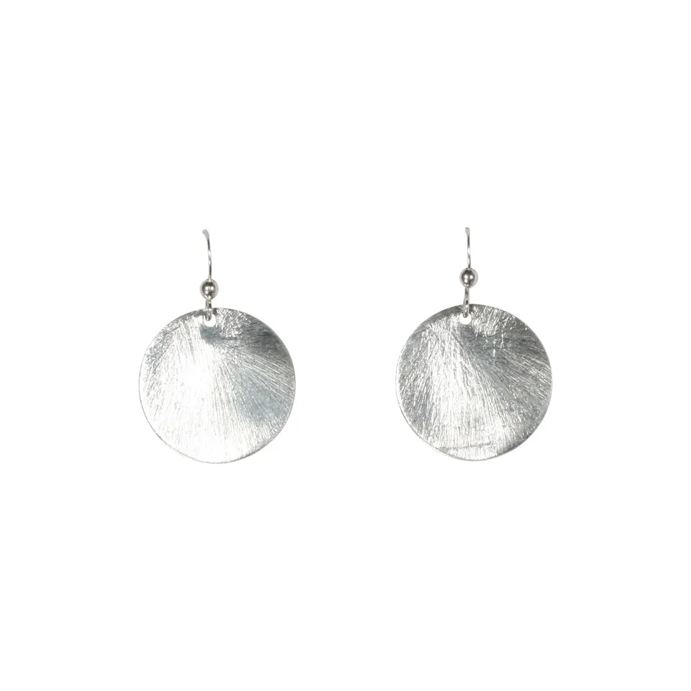 SALE - Brushed Disc Earrings