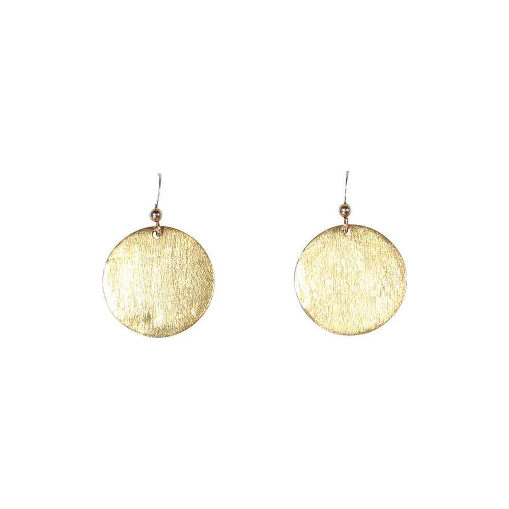 SALE - Brushed Disc Earrings