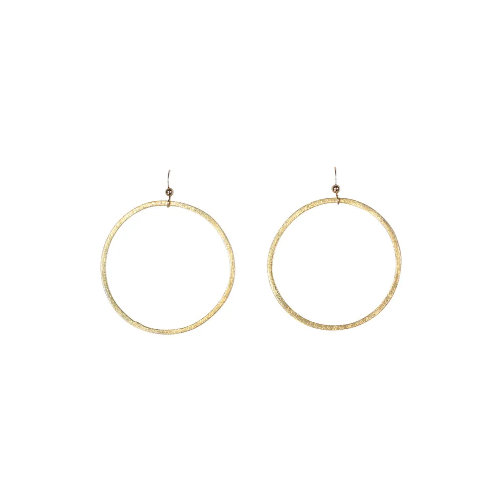 SALE - Brushed Hoop Earring