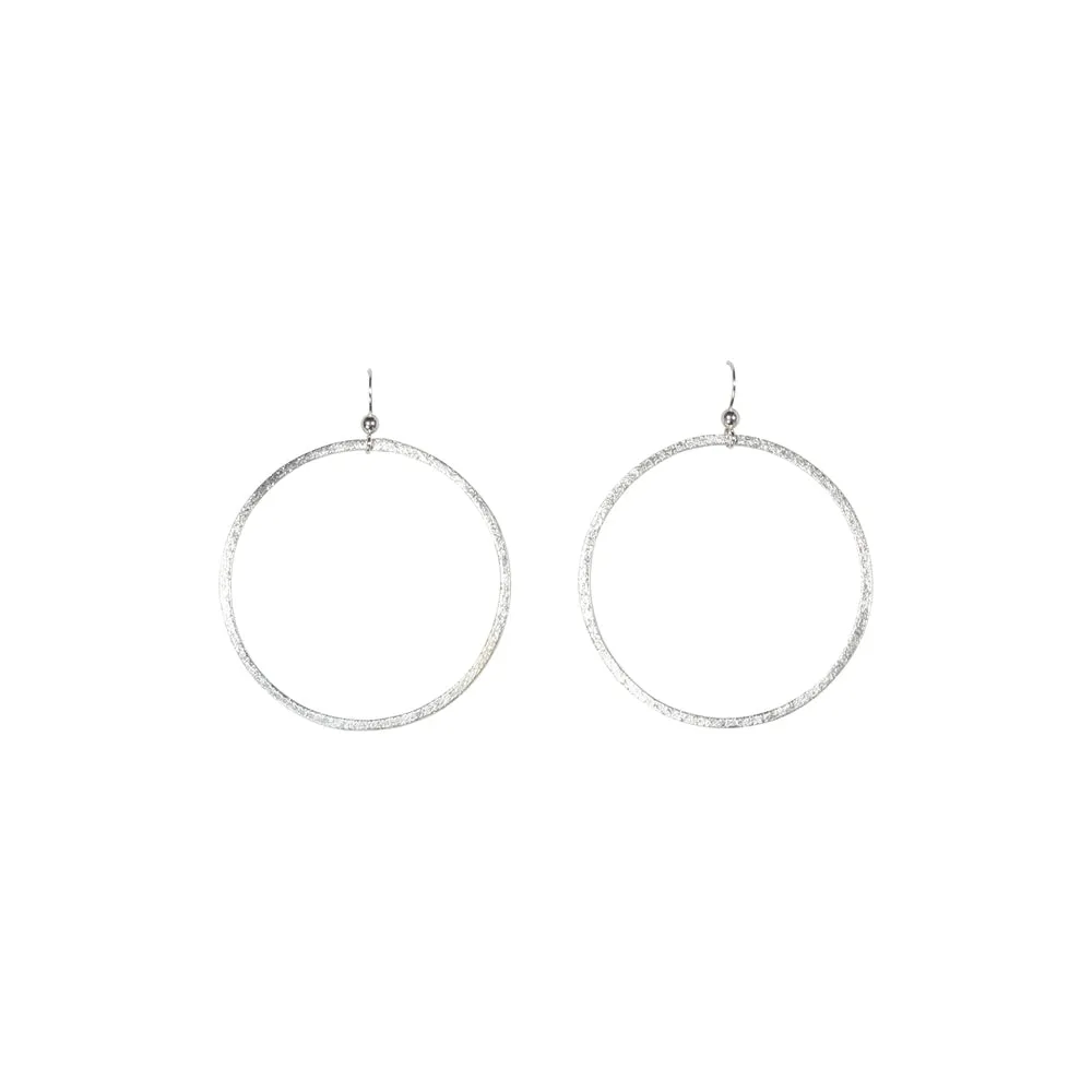 SALE - Brushed Hoop Earring