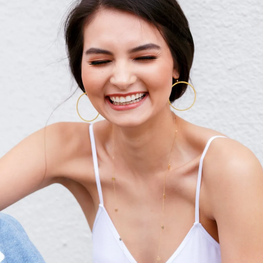SALE - Brushed Hoop Earring