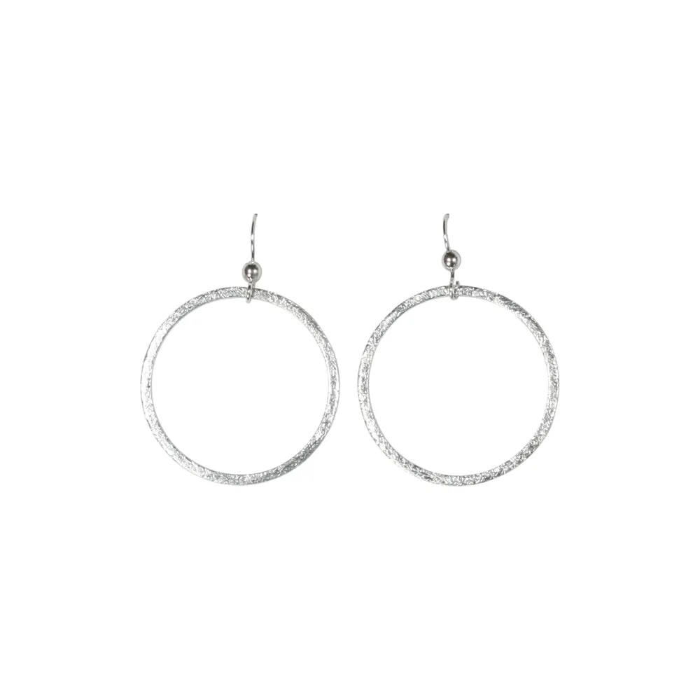 SALE - Brushed Hoop Earring