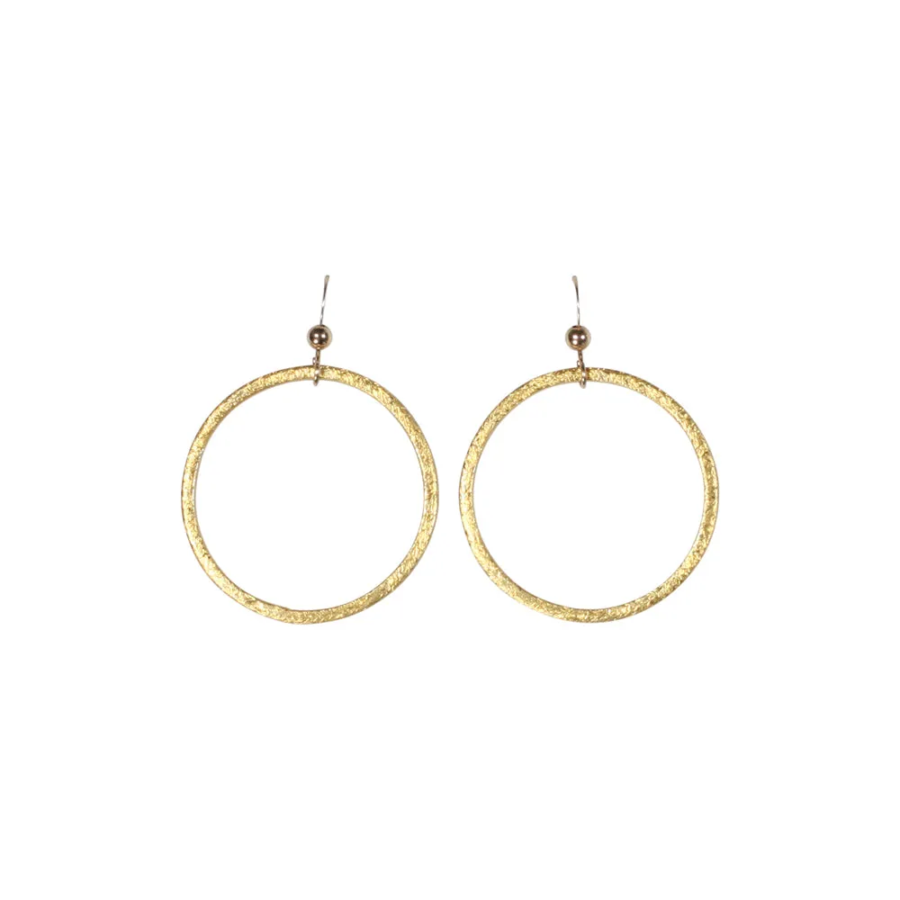 SALE - Brushed Hoop Earring