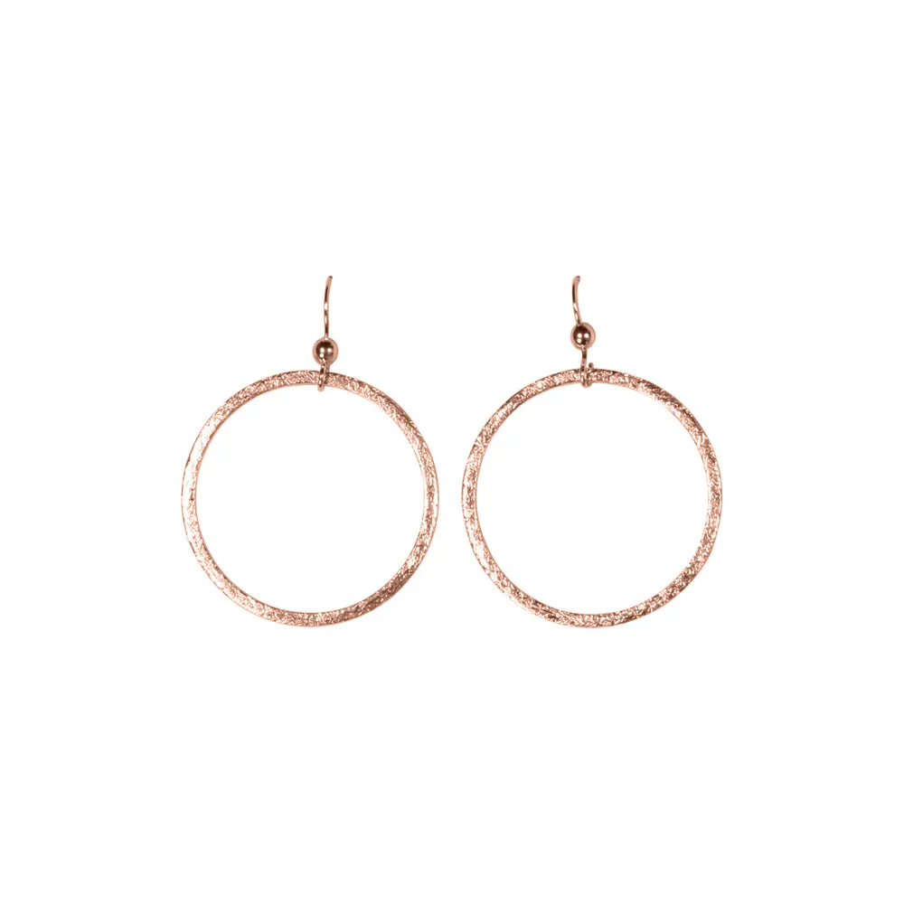 SALE - Brushed Hoop Earring