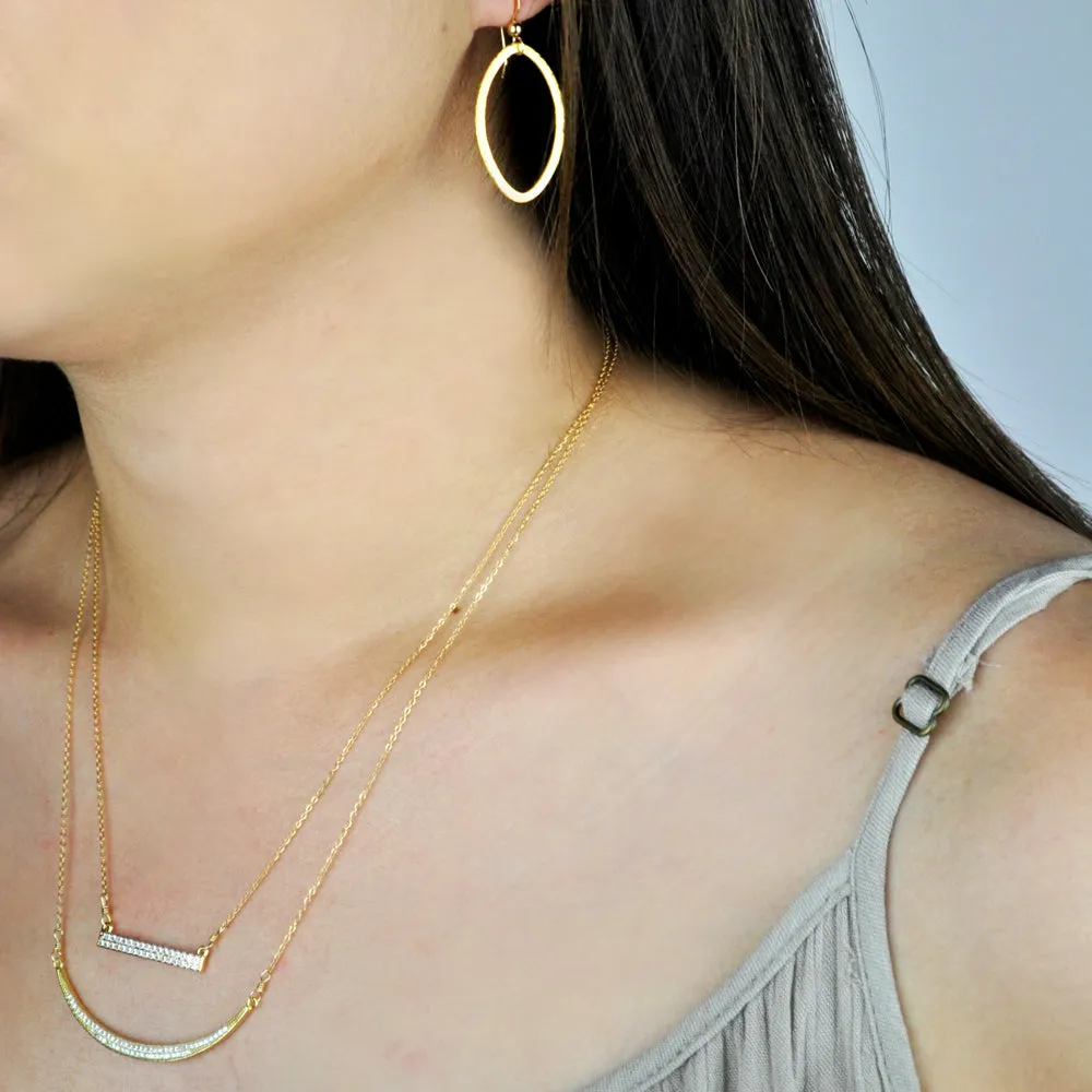 SALE - Brushed Marquise Earrings