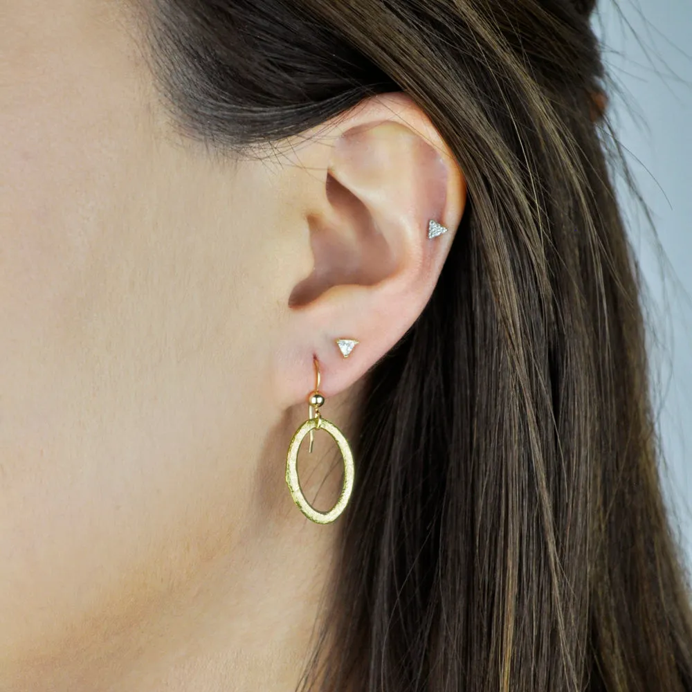 SALE - Brushed Marquise Earrings